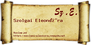 Szolgai Eleonóra névjegykártya